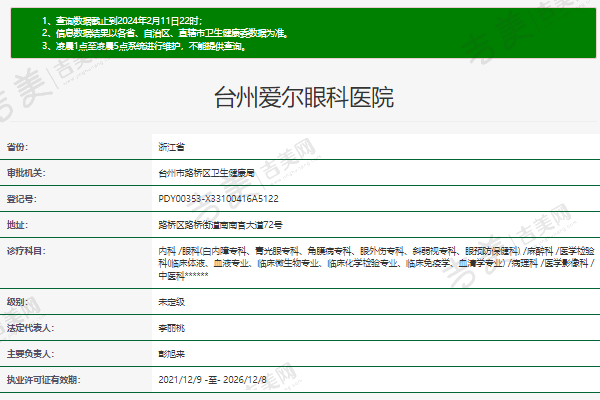 台州爱尔眼科医院口碑好不好?附真实患者口碑评价:高满意度见证实力